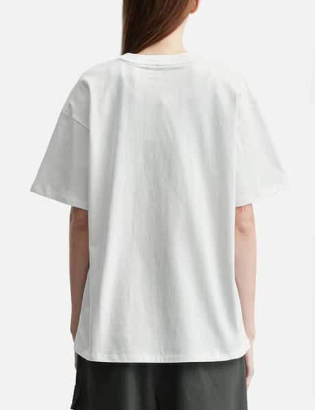D Accent Crack Logo T-Shirts White view 9