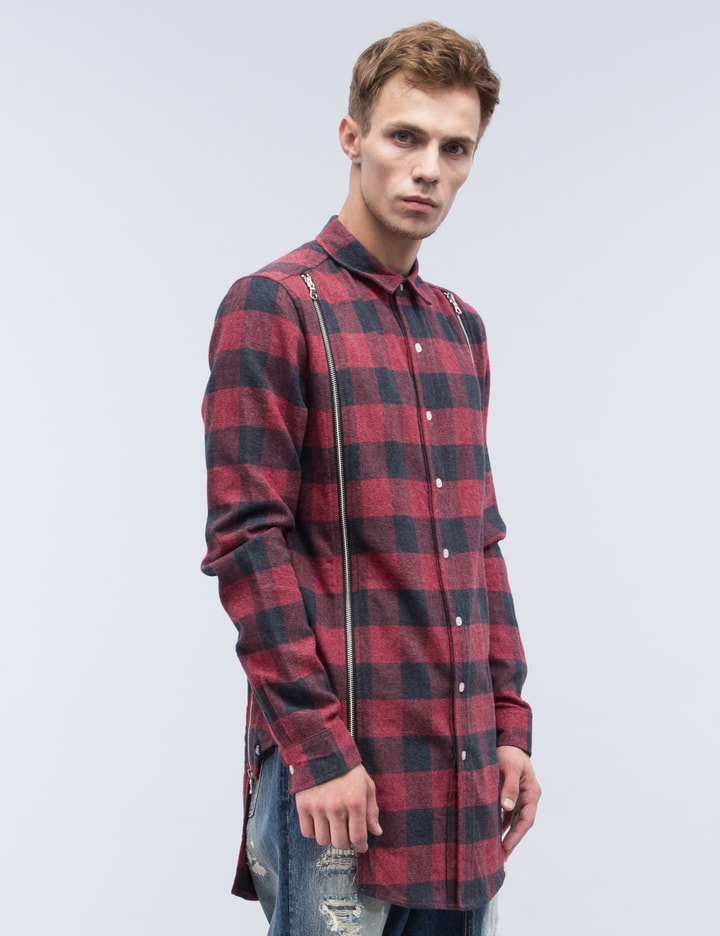 Red Plaid Zipper Shirt Placeholder Image