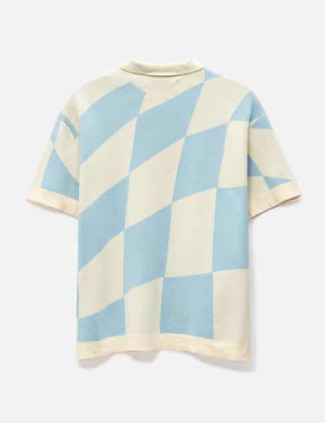 Metalwood Studio CHECKERED KNIT POLO SHIRT HBX - Main Image