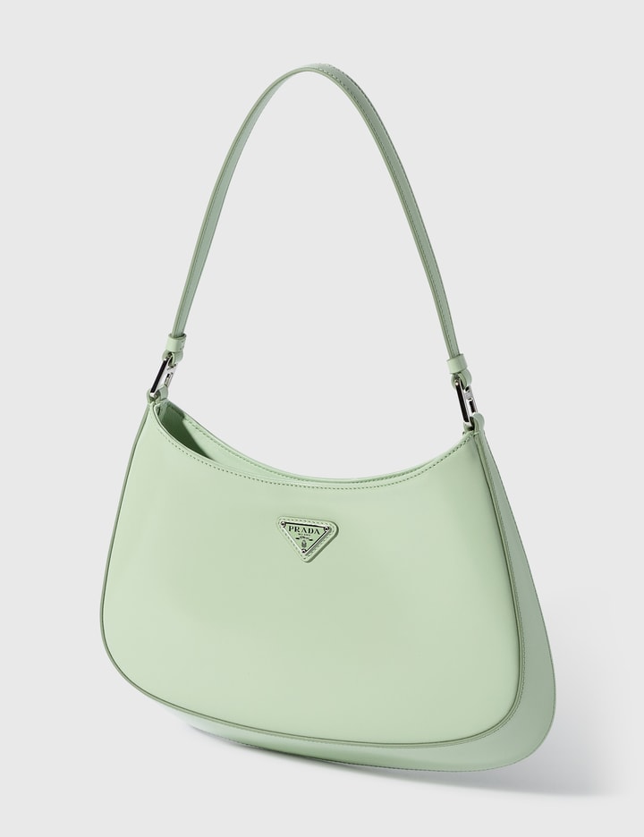 Prada Cleo brushed leather shoulder bag with flap Aqua | 3D model