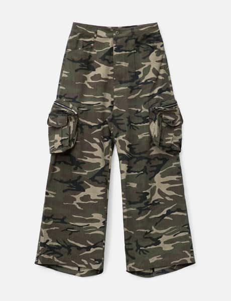 FFFPostalservice Wide Back Zip Cargo Pants