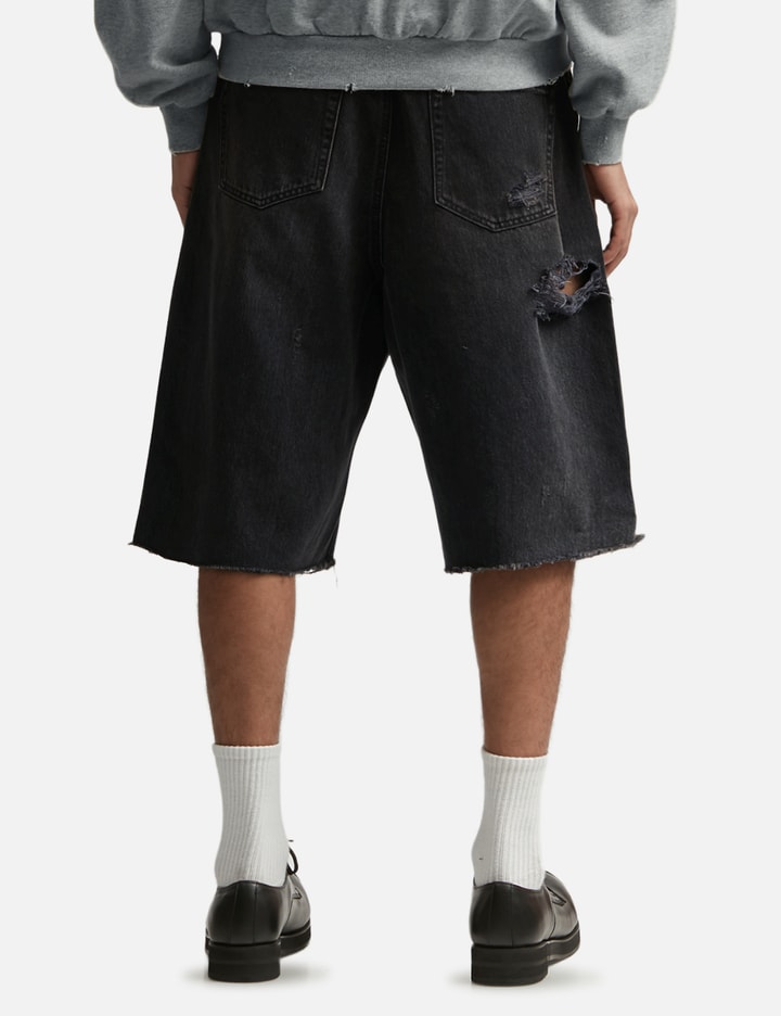 Protocol-Index Long Zipper Fly Denim Shorts