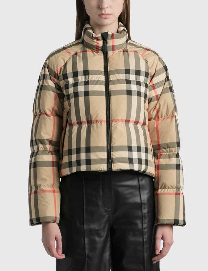 Check Cropped Puffer Jacket Placeholder Image