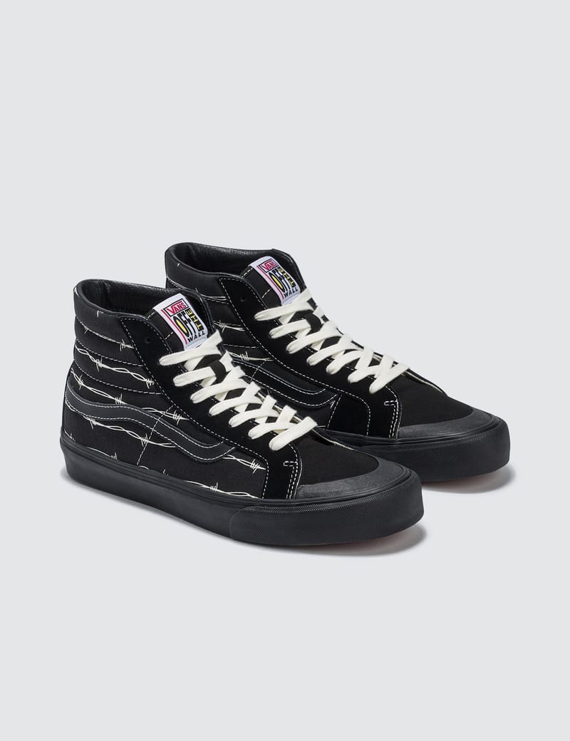 vans sk8 hi barbed wire