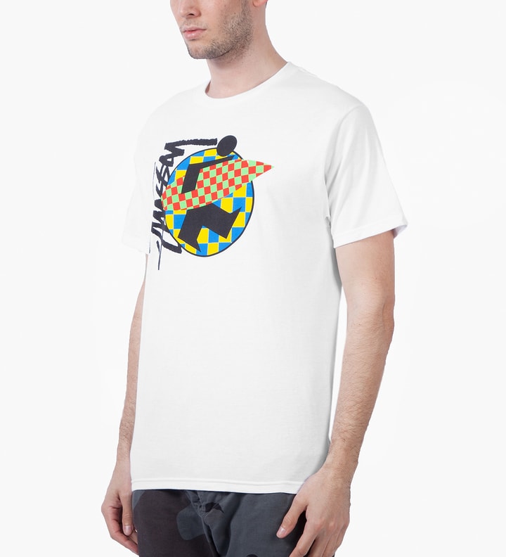 White Surfman Check T-Shirt Placeholder Image