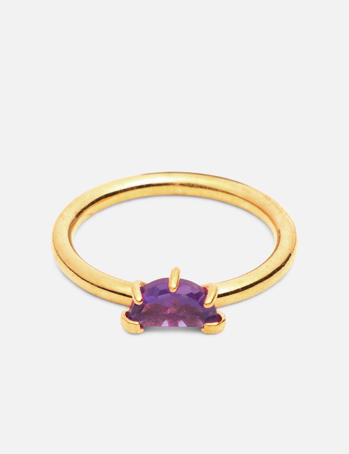 Suot Studio Half Cut Mini Amethyst Ring