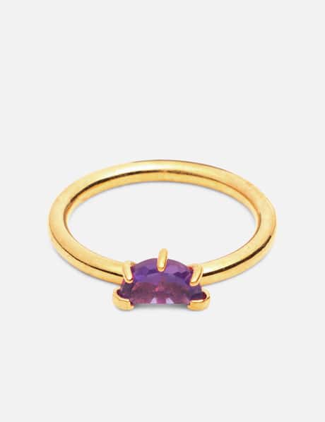 SUOT Studio Half Cut Mini Amethyst Ring
