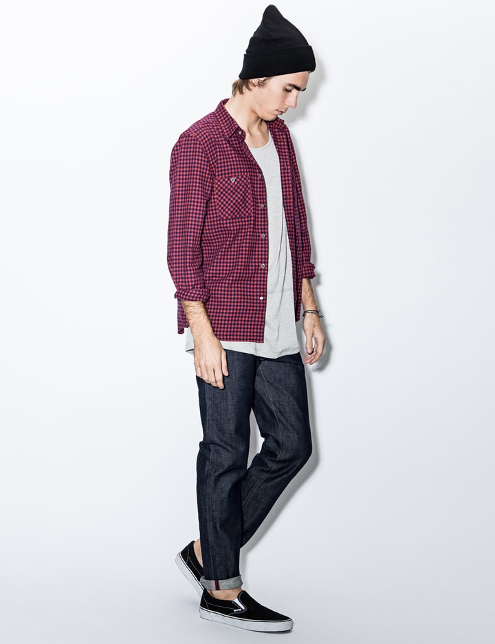 Red “Rick” L/S Fannel Gingham Check Shirt Placeholder Image