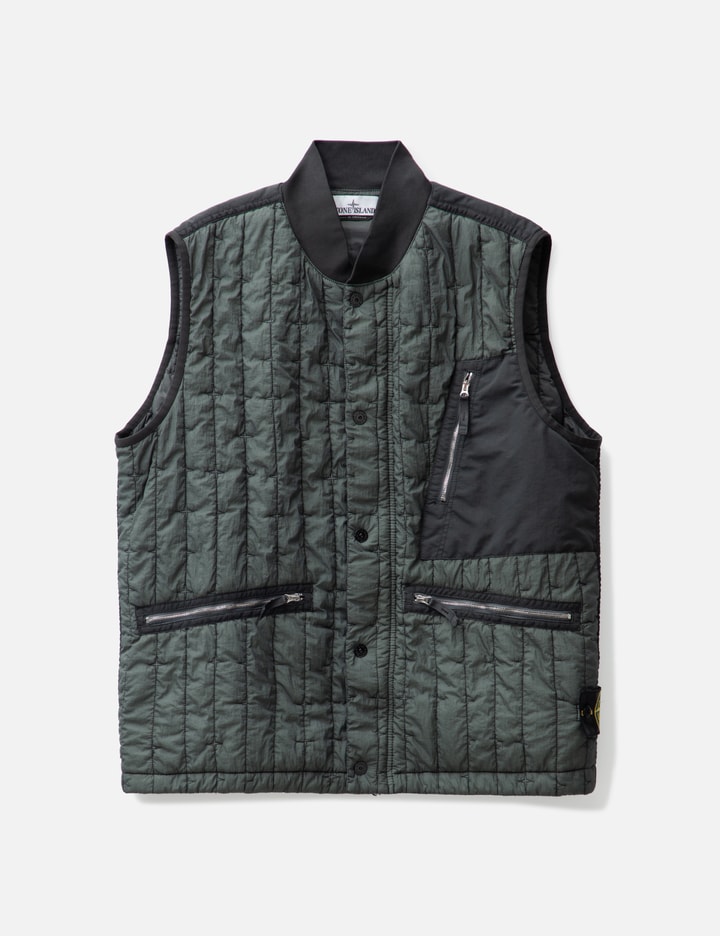 Shop Stone Island Quilted Nylon Stella Vest In Green