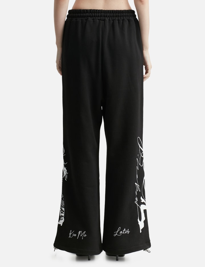 Cowgirl Print Wide Sweatpants Black Placeholder Image