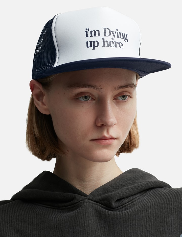 Shop Basketcase I'm Dying Up Here Trucker Cap In White