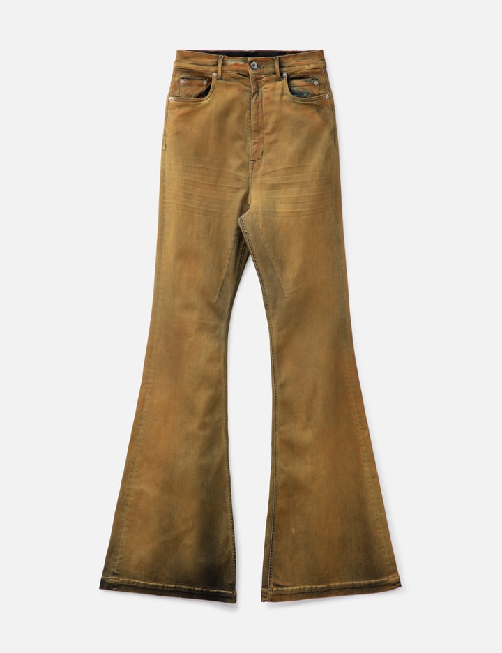 Bolan Bootcut In Orange Wash Stretch Denim Placeholder Image
