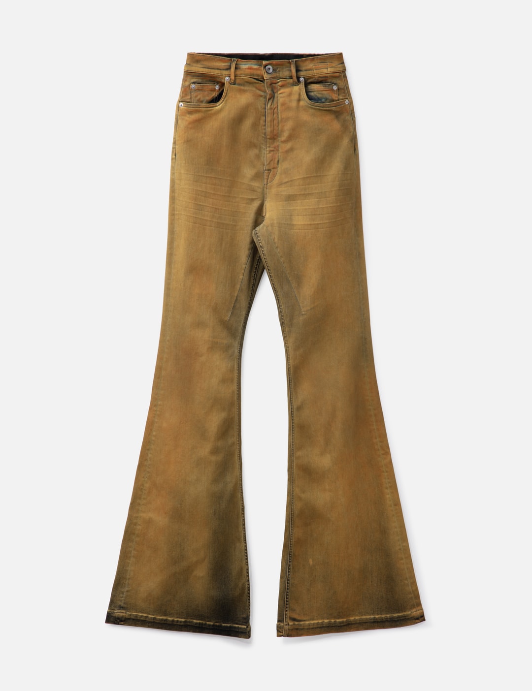 Bolan Bootcut In Orange Wash Stretch Denim