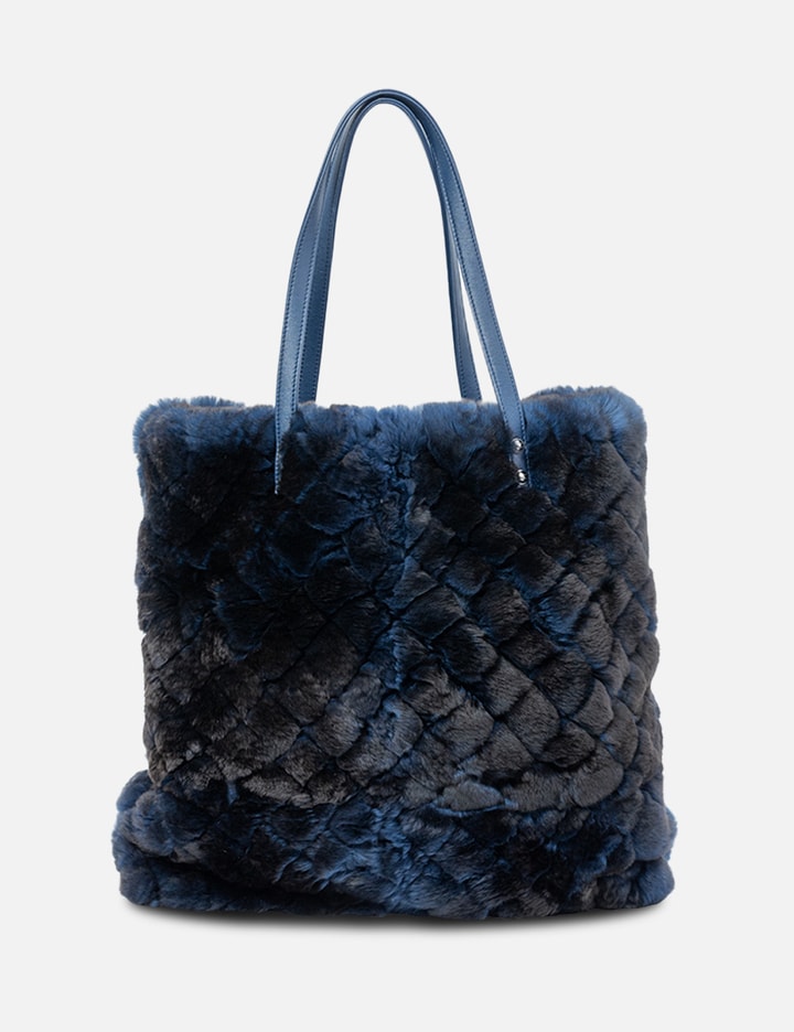 Chanel Quilted Orylag Fur CC Tote Bag in Navy Fur Placeholder Image