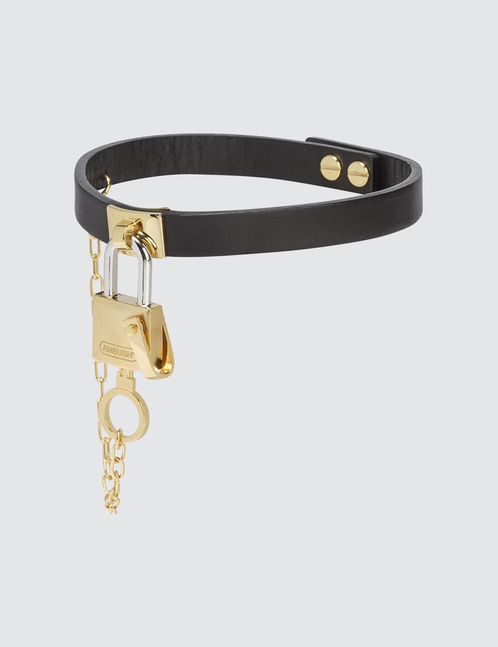 Padlock Leather Choker 2 Placeholder Image