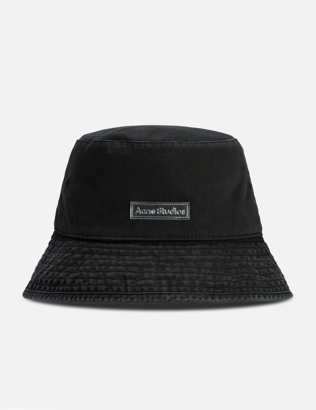Acne Studios Black Leather Bucket Hat Size MEDIUM Buk Face Bucket Hat by Acne Studios- La Garçonne main image 2