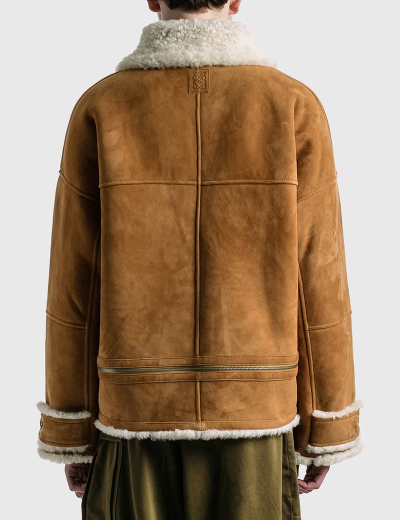 Loewe - SHEARLING ZIPPED JACKET | HBX 