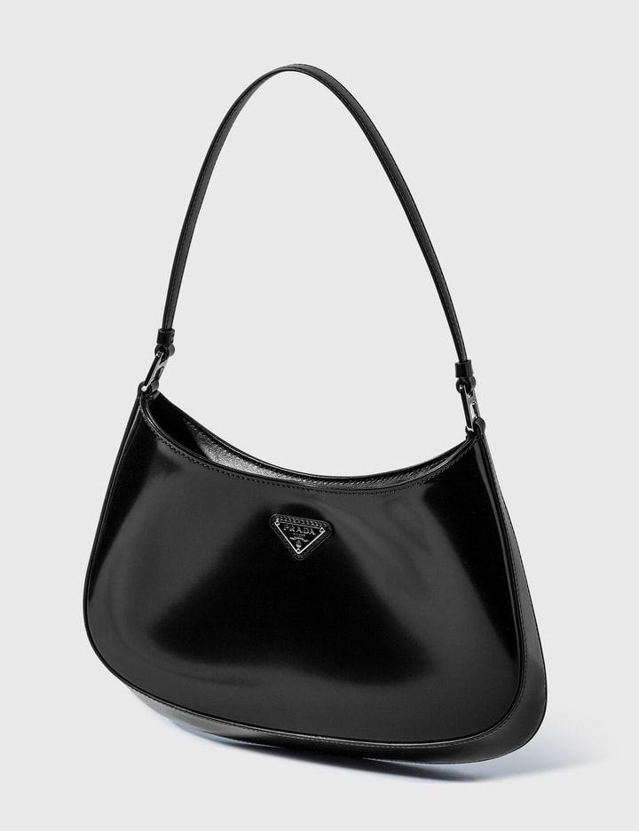 Prada - Cleo Brushed Leather Shoulder Bag With Flap  HBX - Globally  Curated Fashion and Lifestyle by Hypebeast