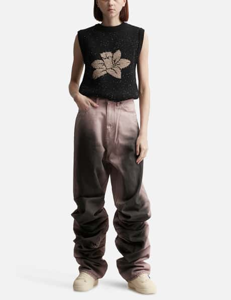 Merino Wool Blended Flower Vest view 11
