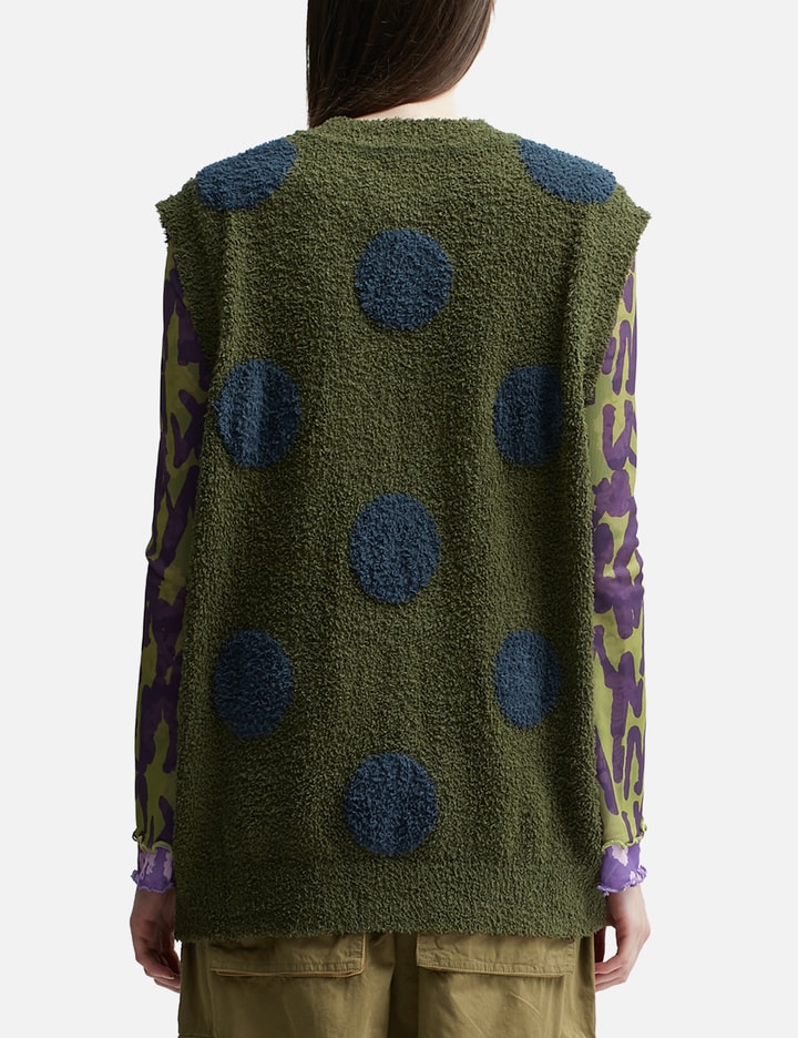 Teddy Fur Dot Knit Sweater Vest Placeholder Image