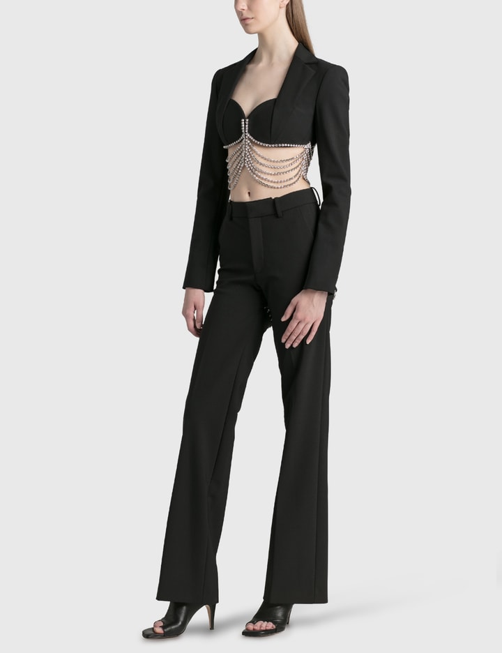 Draped Crystal Cropped Blazer Placeholder Image