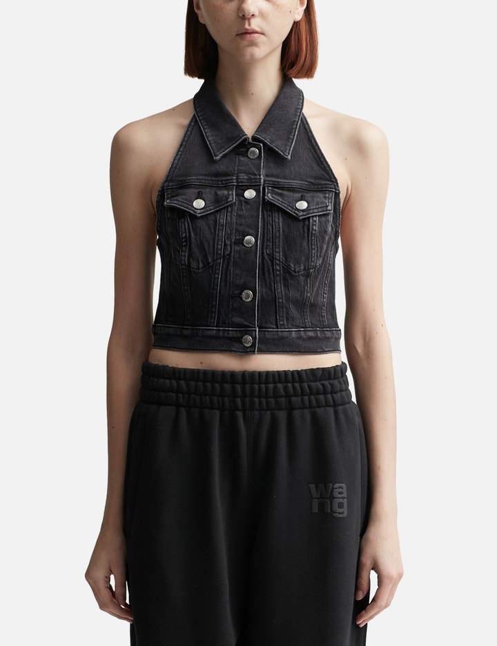 Halter Top In Comfort Stretch Denim Placeholder Image