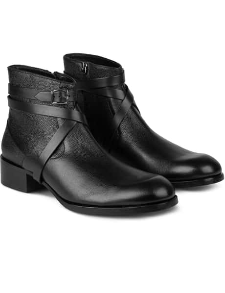 Mr.Hare Mens boots MR.HARE Size 11 Brown Pebble Grain Leather Side Zipper Boots  main image 3