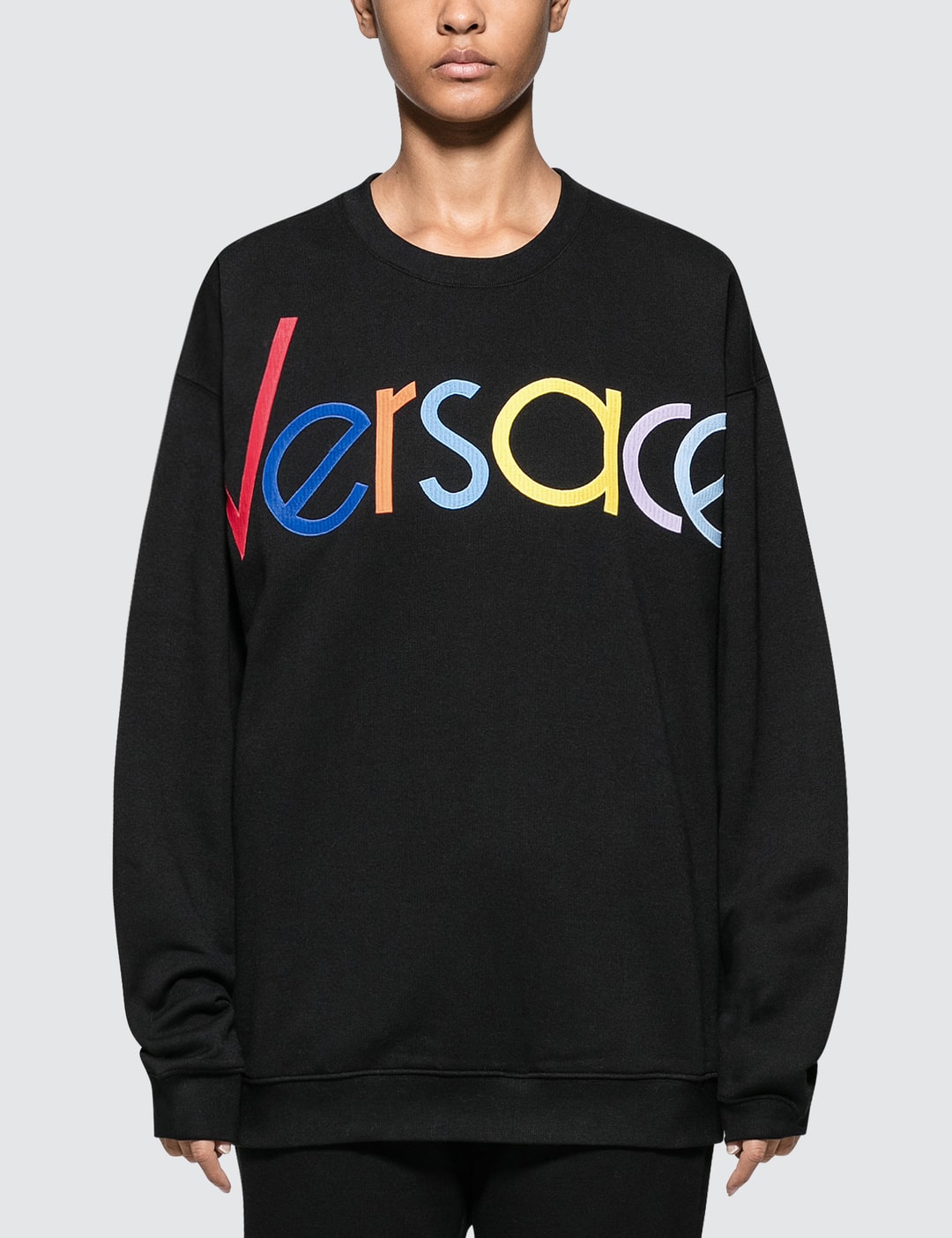 Zegevieren kader Architectuur Versace - Rainbow Color Logo Sweatshirt | HBX - Globally Curated Fashion  and Lifestyle by Hypebeast