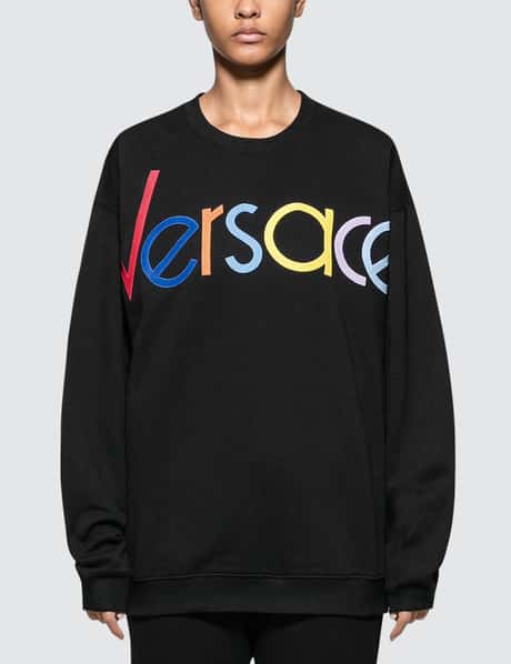 Versace - Rainbow Color Logo Sweatshirt | HBX