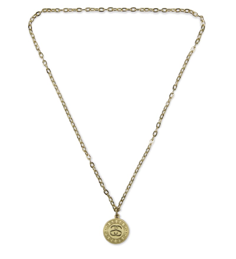 stussy gold chain