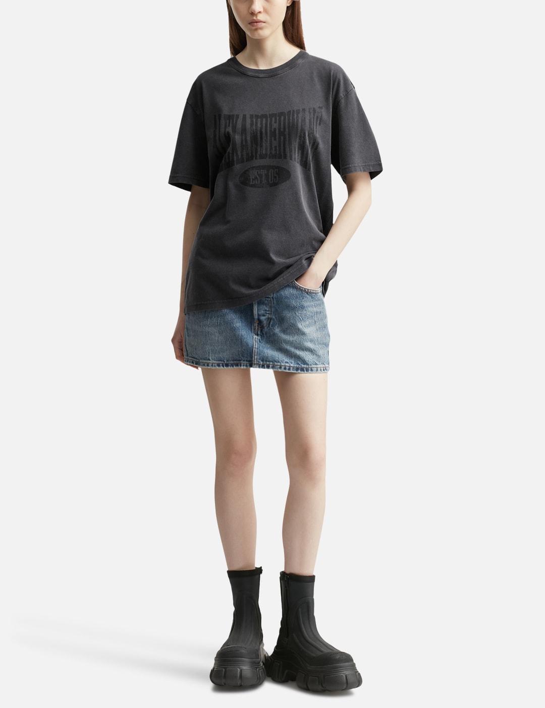 Distressed Logo Cotton T-Shirt view 16
