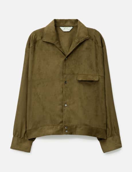 ANCELLM VEGAN SUEDE SHIRT JACKET