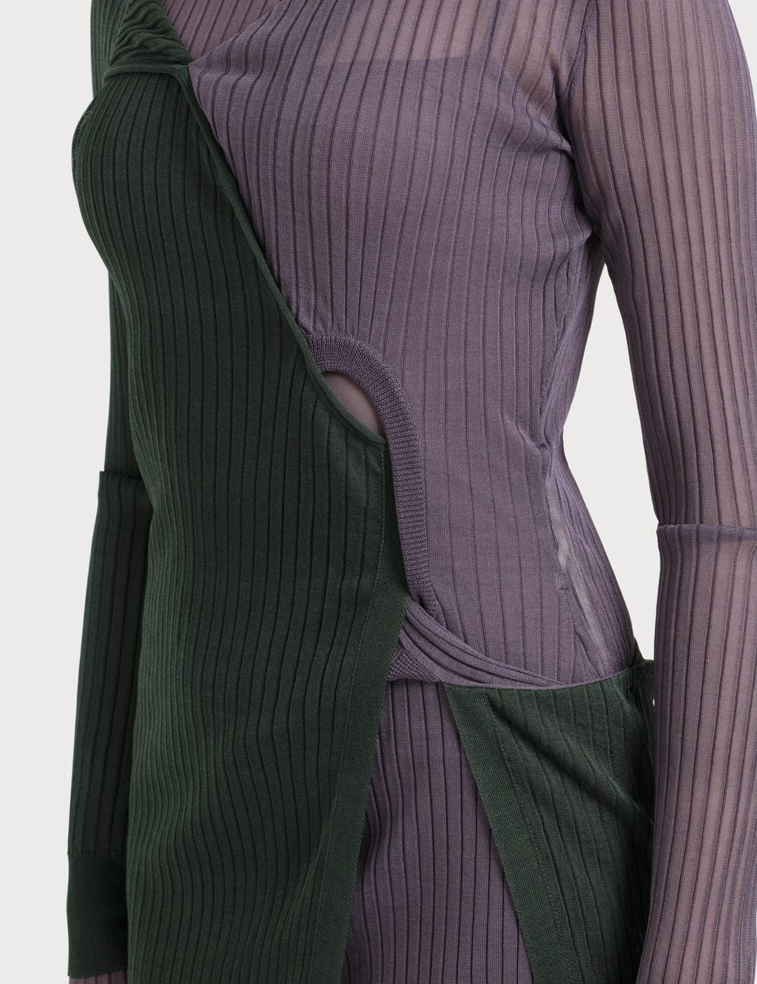Silk Ribbed Knit Dress view 10