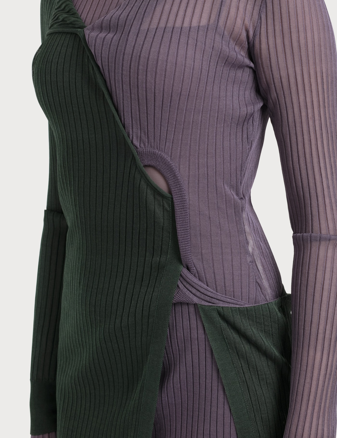 Silk Ribbed Knit Dress view 15