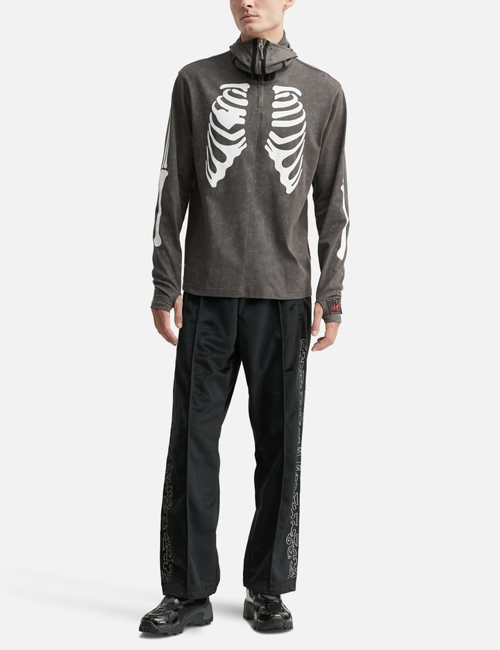Syuman Skull Mask Hoodie In Gray