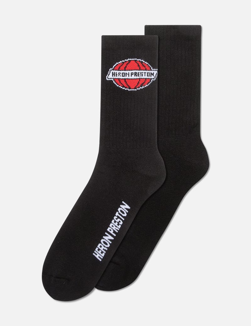 HERON PRESTON / Intarsia Socks Heron Preston - HERON GLOBE LONG SOCKS | HBX