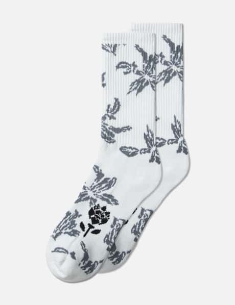 FIORI GOLF Jacquard Flower Crew Sock