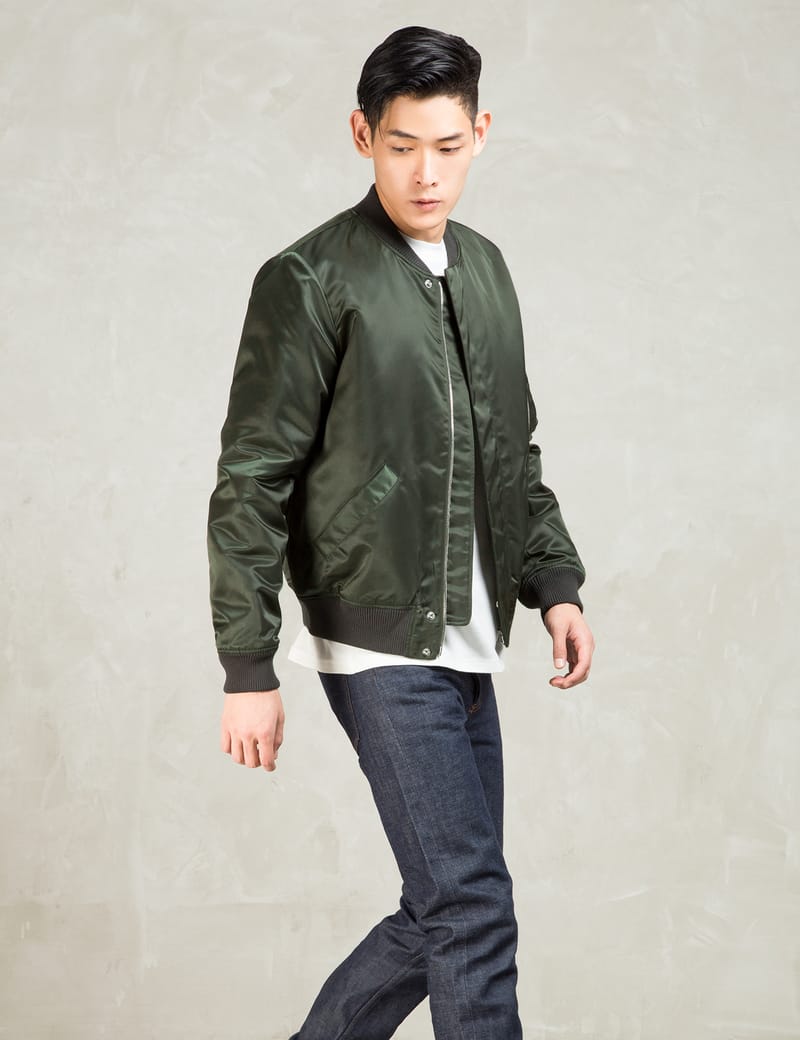 A.P.C. - Olive Rudy Bomber Jacket | HBX 