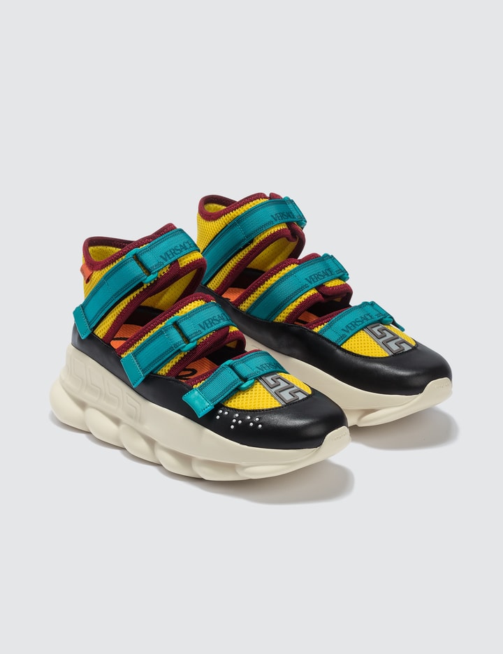 Styled: VERSACE Chain Reaction Sneaker  HBX - Globally Curated Fashion and  Lifestyle by Hypebeast