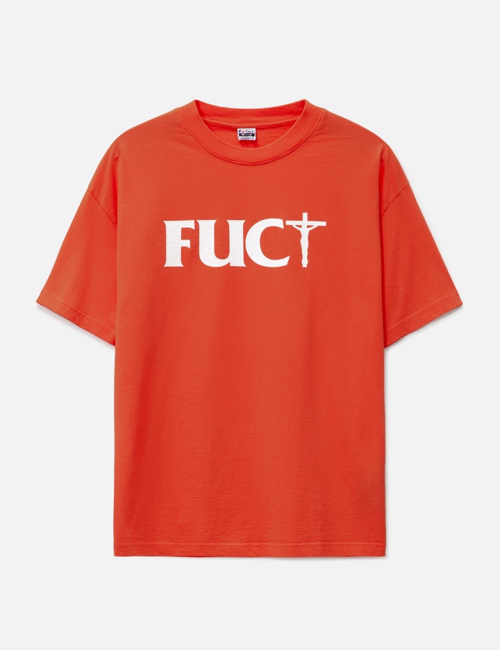 Fuct Crossed Logo Tee In Orange