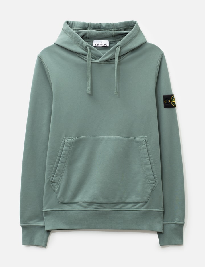 Stone Island Organic Cotton Fleece Hooded Sweatshirt