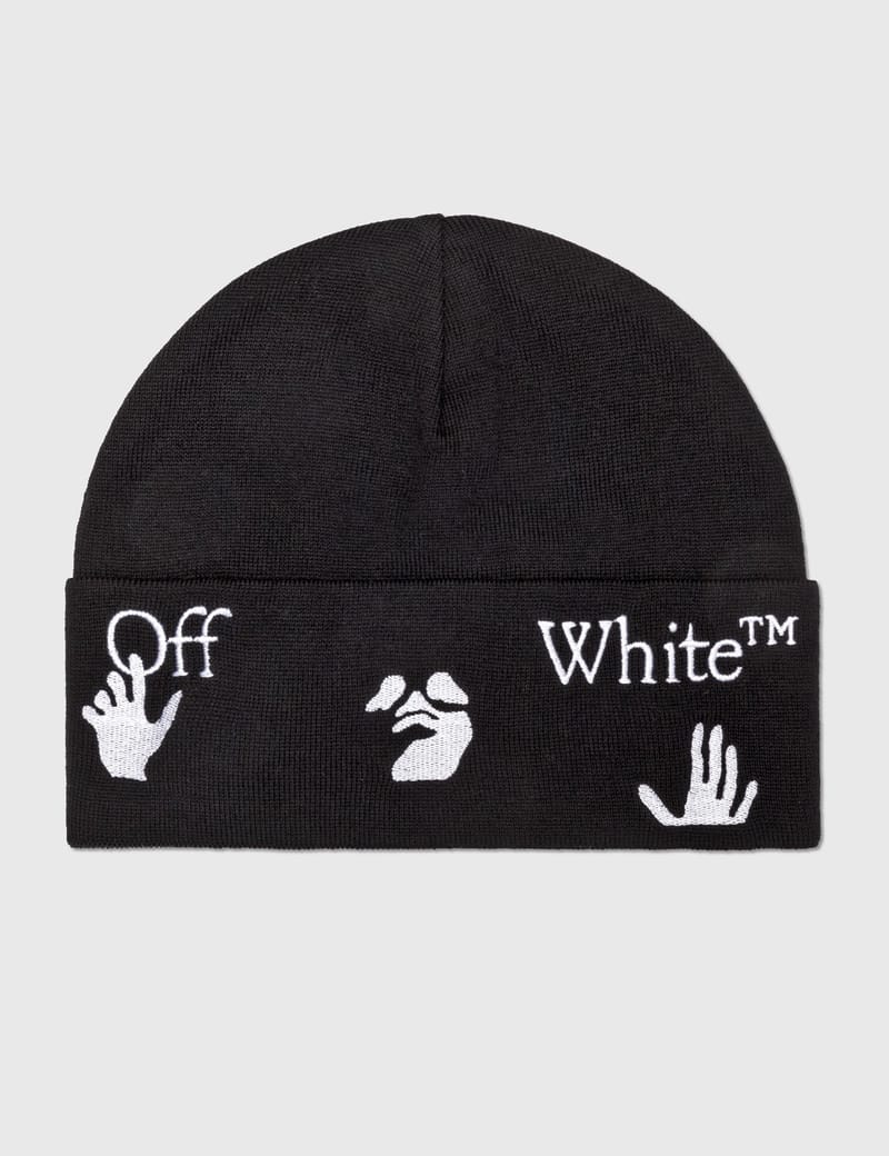 mens off white beanie