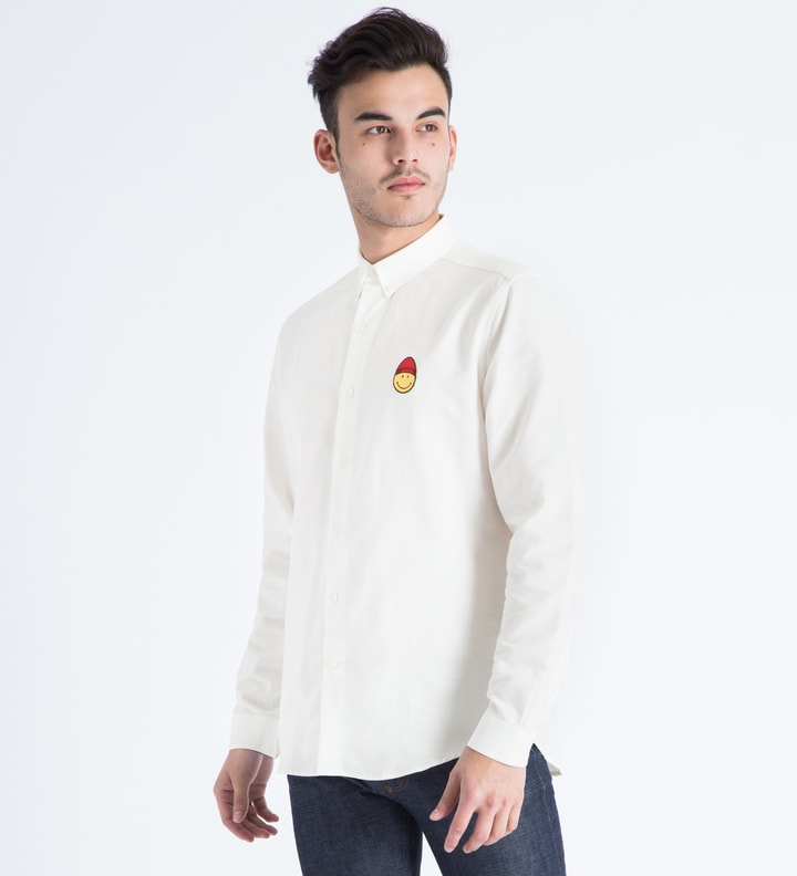 White Happy Ami Plain Oxford Shirt Placeholder Image