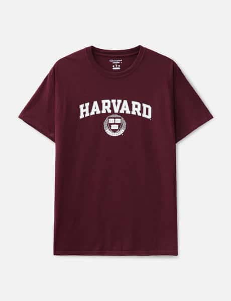 Vintage Harvard University Embroided Logo Crew Neck T-Shirt