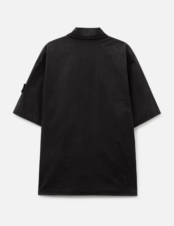 Stone Island Stretch Organic Cotton Twill Short-Sleeve Shirt