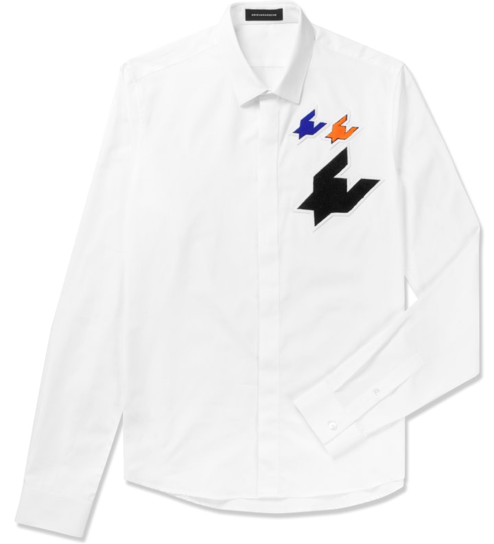 White Classic Patches Shirt Placeholder Image