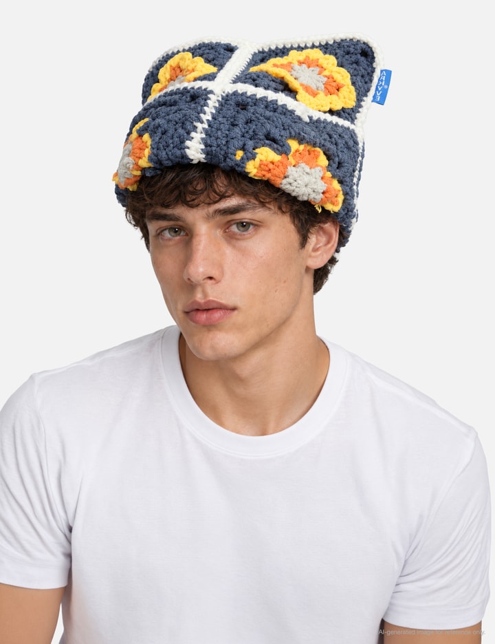 Arkyve Garden Medallion Crochet Cat Hat