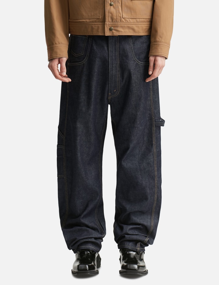 Junya Watanabe Man X Levi's Contrast Trim Trousers In Blue