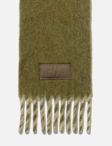 Green Alpaca Bicolored Scarf view 8