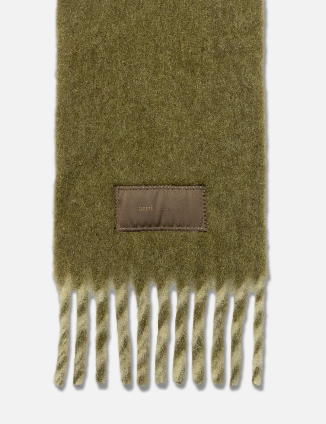 Green Alpaca Bicolored Scarf view 9